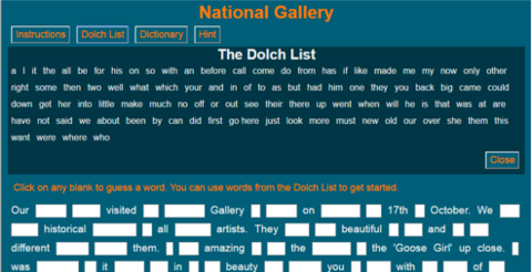 Screenshot of the web version of What's the Story